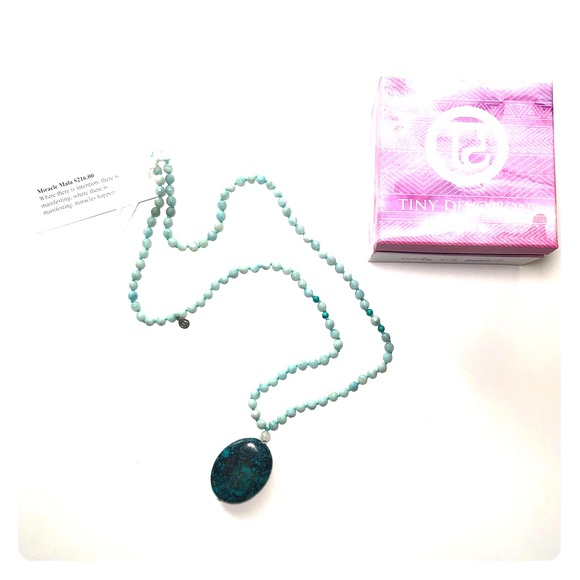 Genuine Turquoise Miracle Mala From Tiny Devotions Mala Beads Spiritual Jewelry - Picture 5 of 6